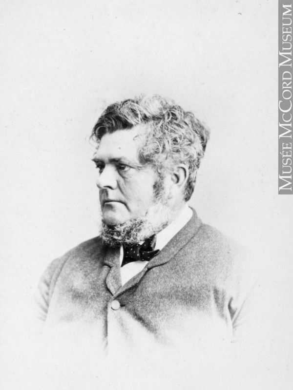 Original title:  Photograph Malcolm Cameron, Montreal, QC, 1865 William Notman (1826-1891) 1865, 19th century Silver salts on paper mounted on paper - Albumen process 8.5 x 5.6 cm Purchase from Associated Screen News Ltd. I-17228.1 © McCord Museum Keywords:  male (26812) , Photograph (77678) , portrait (53878)