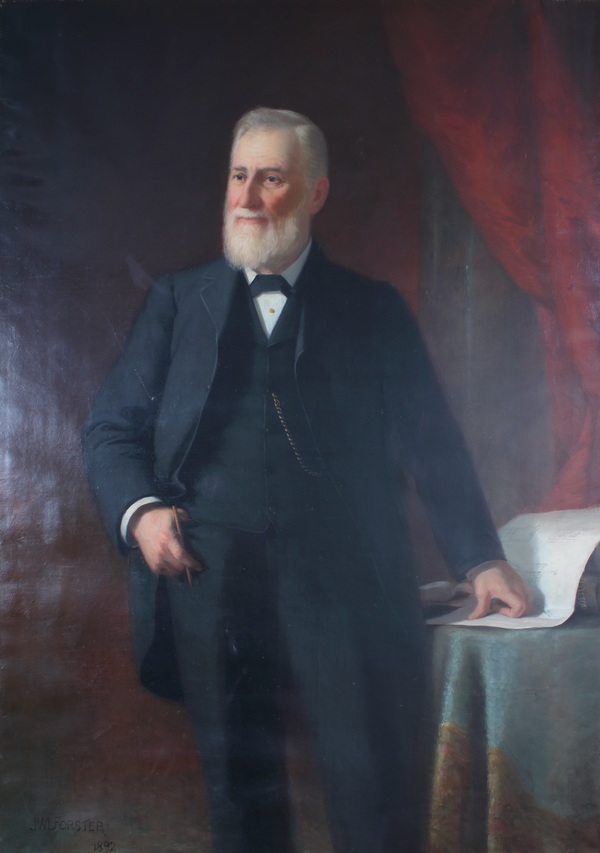 Original title:  Portrait of Charles Raymond by John Wycliffe Lowes Forster, 1892. Courtesy of Guelph Museums. Catalog Number 2016.3.1. 