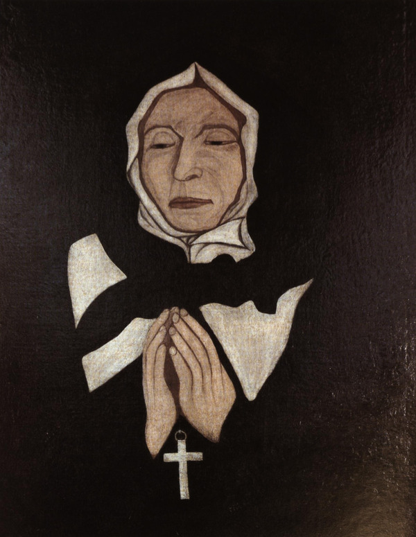 Original title:    Description English: Portrait of Marguerite Bourgeoys, attributed to Pierre Le Ber, oil, 62.3 x 49.5 cm. In 1700. Archives of the Sisters of the Congregation of Notre-Dame, Montreal. Français : Portrait de Marguerite Bourgeoys, attribué à Pierre LeBer, huile, 62,3 x 49,5 cm. 1700. Archives des soeurs de la Congrégation de Notre-Dame, Montréal. Date 18 February 2012(2012-02-18) Source André Vachon, Victorin Chabot et André Desrosiers, Rêves d'empire. Le Canada avant 1700, coll. « Les documents de notre histoire », Ministère des Approvisionnements et Services Canada, 1982. ISBN 0-660-90785-2 (relié) ISBN 0-660-90482-5 (broché) Author Pierre Le Ber

