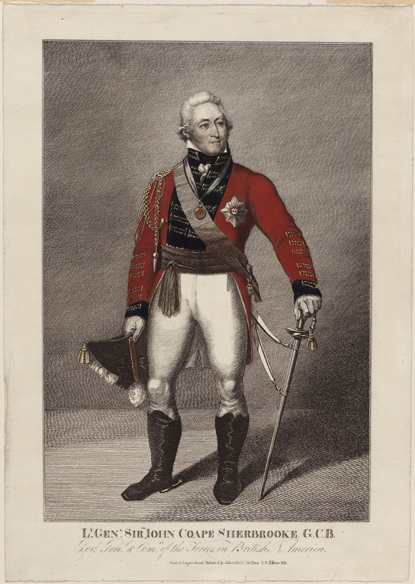 Titre original :  Lt. Genl. Sir John Coape Sherbrooke. G.C.B. 