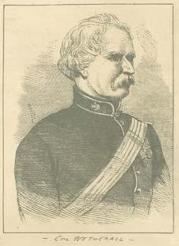 Titre original :    Description English: George Augustus Wetherall Source: Archives de Montreal Date 2007-10-29 (original upload date) Source Transferred from en.wikipedia; transferred to Commons by User:YUL89YYZ using CommonsHelper. Author Original uploader was YUL89YYZ at en.wikipedia Permission (Reusing this file) PD-CANADA.

