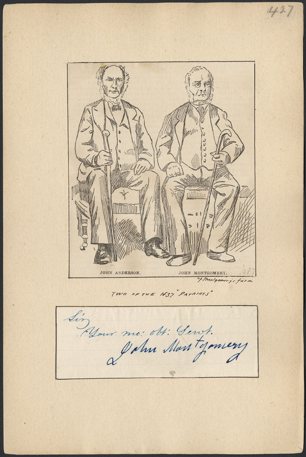 Titre original :  John Anderson and John Montgomery, two of the 1837 'patriots'. 