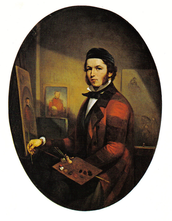 Titre original :    Description English: Self portrait. Oil on canvas; 49.5 x 38.1 cm. Original in the Musée du Québec, Quebec City, Canada Date circa 1846(1846) Source Musée du Québec Author Théophile Hamel



