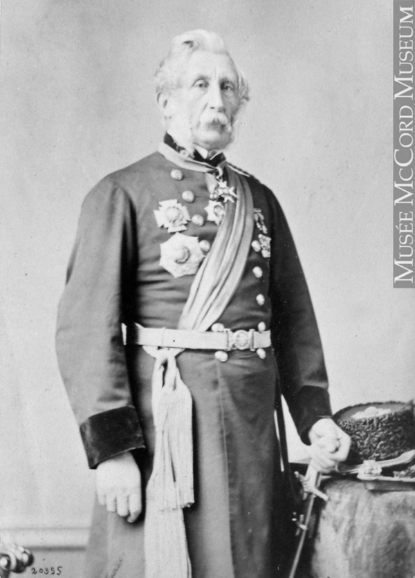 Titre original :  Photograph Lt. Gen. Sir John Michel KCB, Commander of Forces in British North America, Montreal, QC, 1866 William Notman (1826-1891) 1866, 19th century Silver salts on paper mounted on paper - Albumen process 8.5 x 5.6 cm Purchase from Associated Screen News Ltd. I-20355.1 © McCord Museum Keywords:  male (26812) , Photograph (77678) , portrait (53878)