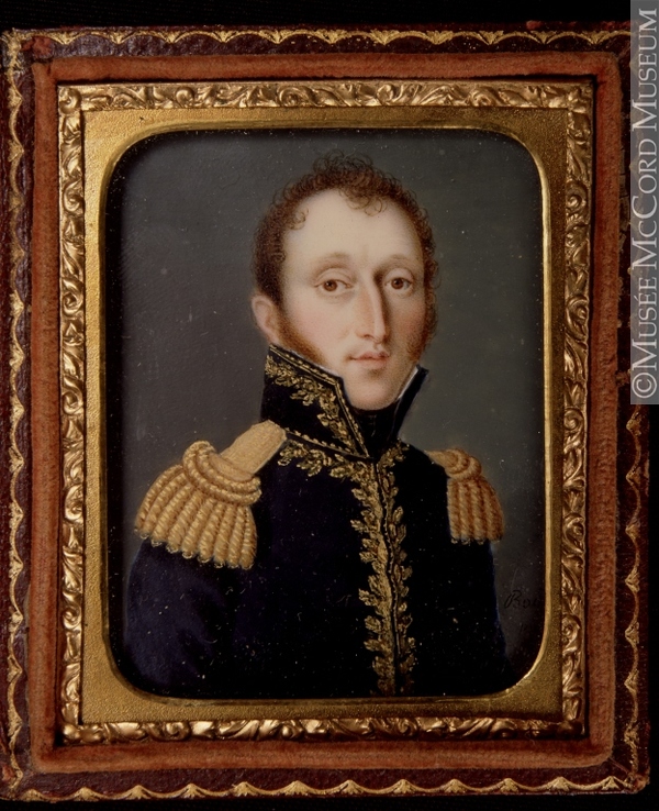 Titre original :  Painting, miniature Portrait of Aaron Ezekiel Hart, 1803-1857 Dominic Boudet About 1831, 19th century 5.9 x 5 cm Gift of Mr. Gerald Ephraim Hart M18640 © McCord Museum Keywords:  male (26812) , Painting (2229) , painting (2226) , portrait (53878)